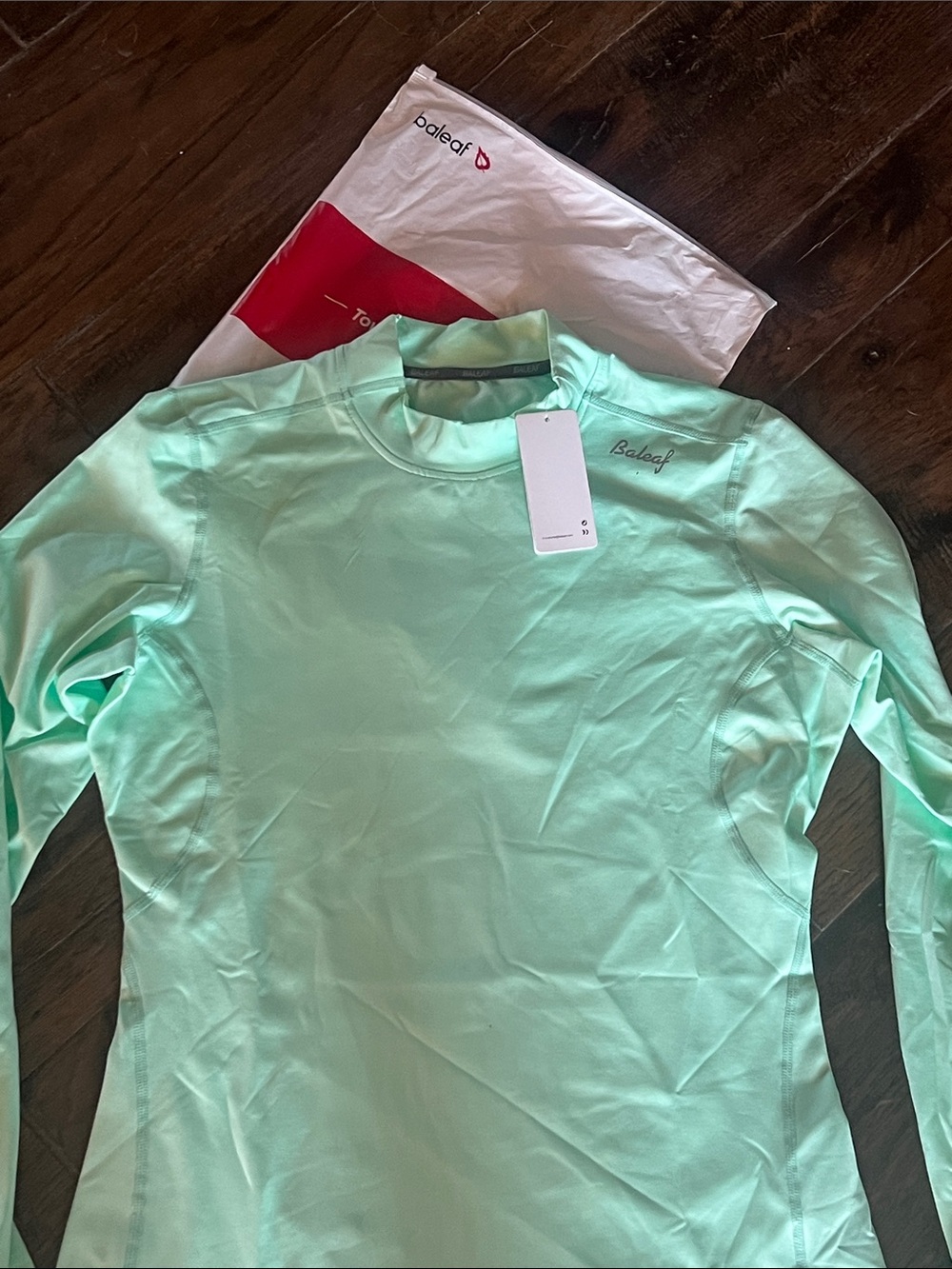 Baleaf Mint Green Long Sleeve Athletic Top